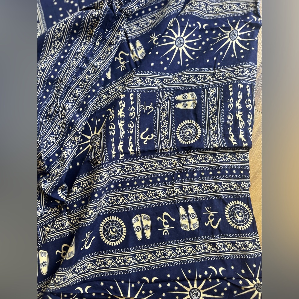 Kathmandu Artisan-Made Harem Style Jumper Overalls Self-Tie Adjustable Straps - Picture 3 of 10